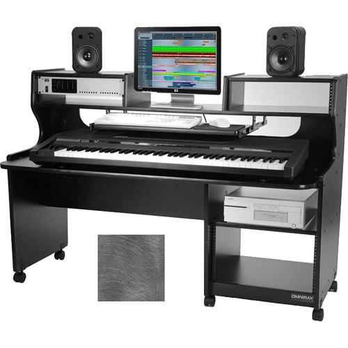 Omnirax Prostation Junior Mixing / Composing Workstation (Pewter Brush)