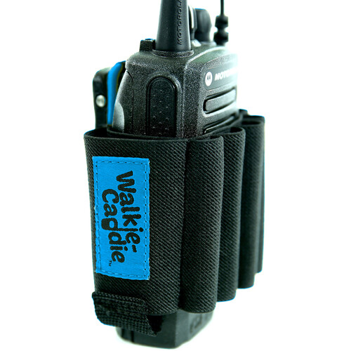 ON SET HEADSETS Walkie Caddie Tool Belt for 7 Handheld Two-Way Radios (Blue)