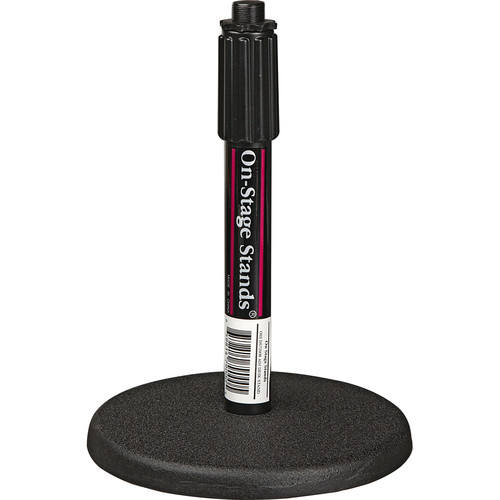 On-Stage DS7200B Adjustable Height Desktop Mic Stand (Black, 2-Pack)
