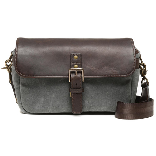 ONA Bowery 50/50 Camera Bag (Leather/Canvas, Smoke/Dark Truffle)