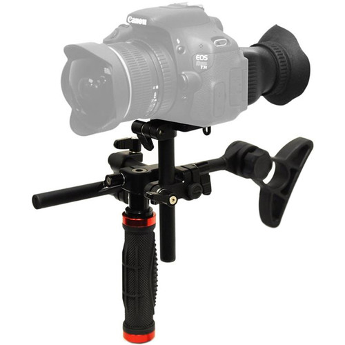Opteka CXS-700 2-in-1 Shoulder Rig and Handgrip with 3x Viewfinder Hood