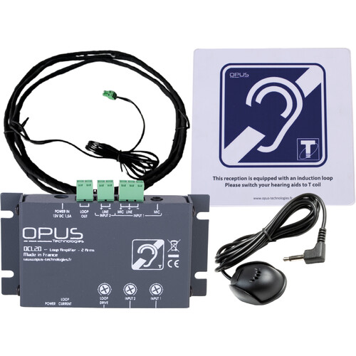 Opus Technologies DCL20-K Induction Loop Amplifier Kit with Surface-Mount Microphone