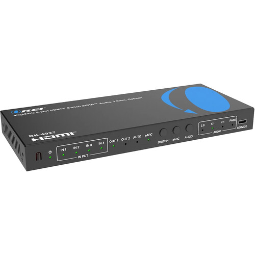 OREI 8K60 4x1 HDMI Matrix Switcher (Audio Extract, eARC)