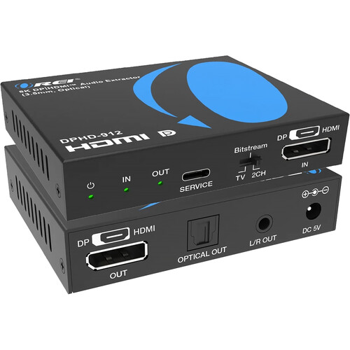 OREI DPHD-912 8K HDMI/DisplayPort Digital/Analog Audio Extractor