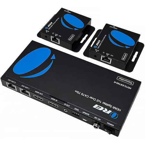 OREI 1x2 HDMI 4K Extender Splitter over Cat 6/7