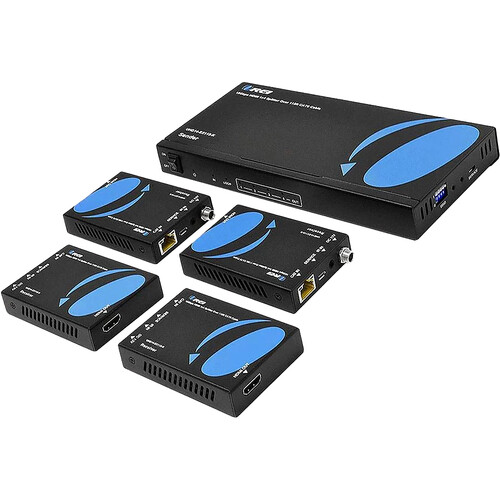 OREI 1x4 4K60 HDMI over Cat Cable Extender/Splitter Set (115')
