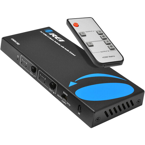 OREI UHDS-202 UHD 4K60 2x2 HDMI Switcher with Audio Extraction