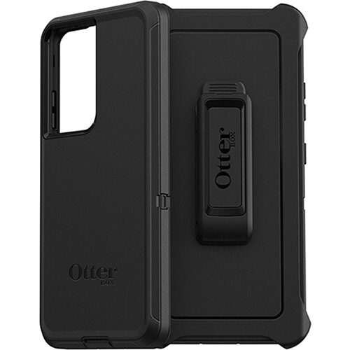OtterBox Defender Smartphone Case with Holster for Samsung Galaxy S21 Ultra 5G (Black)