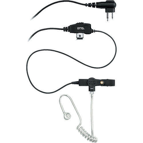 Otto Engineering One-Wire Monitoring Surveillance Kit with Acoustic-Tube Earpiece and PTT Microphone for Hytera PD606/602 2-Way Radios (Black, HX Connector)
