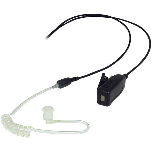 Otto Engineering 2 Wire Earphone Kit With In-Line PTT and Mic, Quick Disconnect Acoustic Tube (Black)