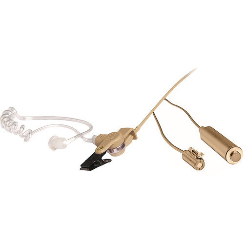 Otto Engineering 3-Wire Mini Lapel Microphone Kit with 12-Pin Hirose Connector and Barrel PTT for Motorola XTS3000 and XTS5000 2-Way Radios (Beige)
