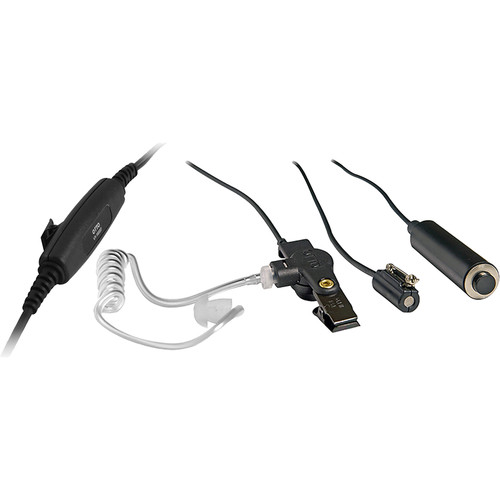 Otto Engineering 3-Wire Mini Lapel Microphone Kit with Ring PTT and Heavy-Duty Cable for Motorola HT750-HT1250 Series 2-Way Radios (Black)