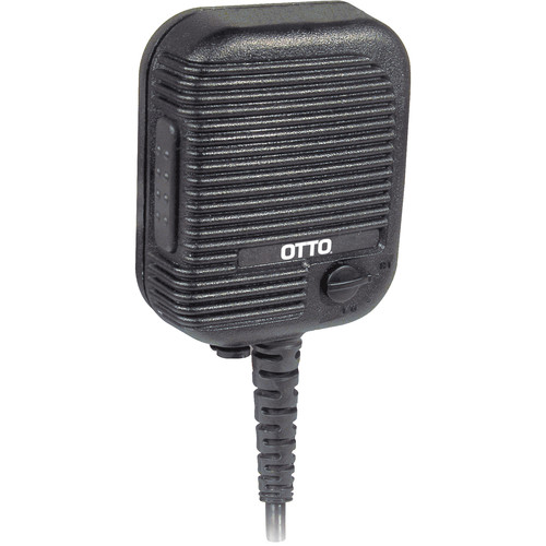 Otto Engineering Evolution Speaker Mic with Coil Cord, Volume Control, 3.5mm Earphone Jack, and Emergency Button (Sepura, ST Connector)