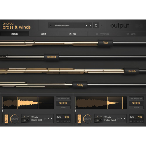 Output Analog Brass & Winds Virtual Instrument Plug-In (Download)