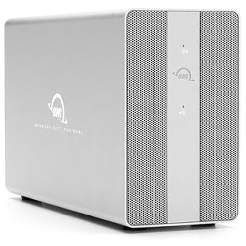 OWC Mercury Elite Pro Dual 48TB 2-Bay USB 3.2 Gen 2 RAID Array with 3-Port Hub (2 x 24TB)