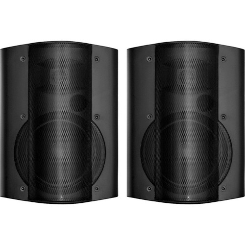 OWI Inc. Surface Mount Speaker Set with 115V Power Supply (Black)