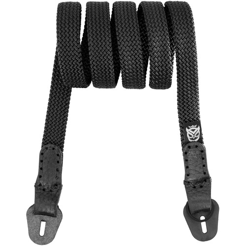 Owlkrown 45" Classic Flat Rope Camera Strap (Stealth, Polished Split Ring)