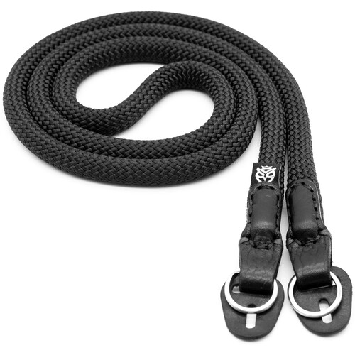 Owlkrown 30" Classic Round Rope Camera Strap (Stealth, Polished Split Ring)