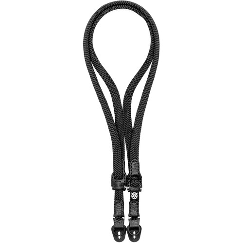 Owlkrown 32-58" TrailFlex Adjustable Camera Strap (Monochrome, Polished Split Ring)