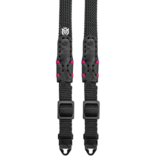 Owlkrown 32-58" TrailFlex Adjustable Camera Strap (Neon Orange, Hassy Clip)