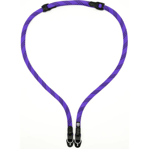 Owlkrown 32-58" TrailFlex Adjustable Camera Strap (Purple, Polished Split Ring)