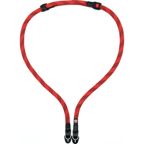 Owlkrown 32-58" TrailFlex Adjustable Camera Strap (Red, Polished Split Ring)