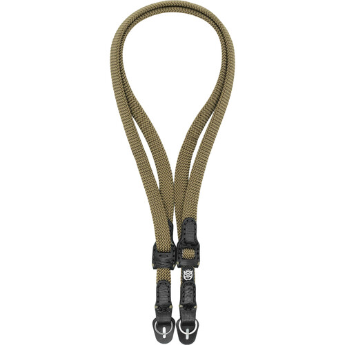Owlkrown 32-58" TrailFlex Adjustable Camera Strap (Safari, Polished Split Ring)