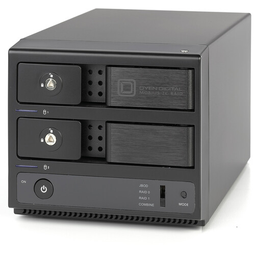 Oyen Digital Mobius 2C 24TB 2-Bay USB 3.2 Gen 2 RAID Array (2 x 12TB HDDs)