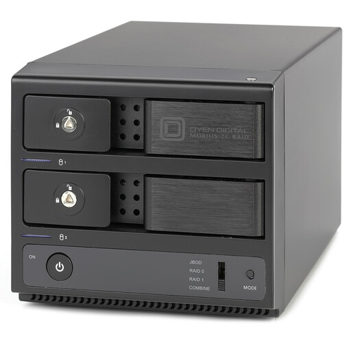 Oyen Digital Mobius 2C 60TB 2-Bay USB 3.2 Gen 2 RAID Array (2 x 30TB HDDs)