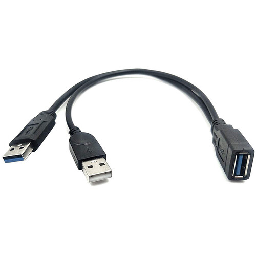 Oyen Digital USB-A 3.1 Gen 1 Female to Dual USB-A Male Y-Cable (13.5")