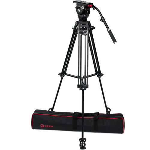 OZEN 75AL2 75mm Aluminum Tripod & Agile 8 Fluid Head System (E-Z-Load)
