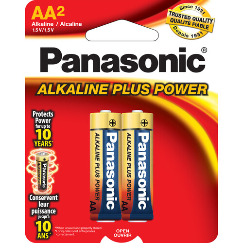 Panasonic Alkaline Plus Power 1.5V AA Batteries (2-Pack)