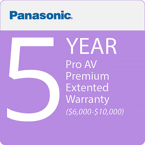 Panasonic 5-Year Pro AV Premium Extended Warranty with ADP ($6000.00-$10,000.00)