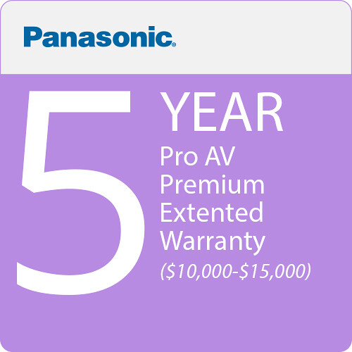 Panasonic 5-Year Pro AV Premium Extended Warranty with ADP ($10,000.00-$15,000.00)