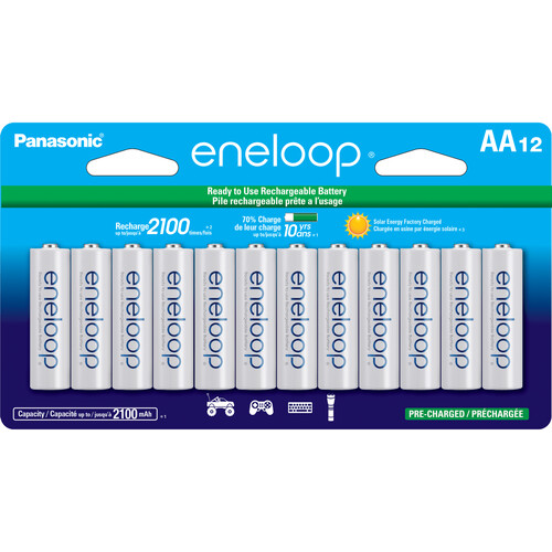 Panasonic eneloop AA Rechargeable Ni-MH Batteries (2000mAh, 12-Pack)