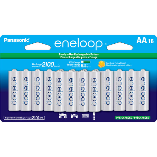 Panasonic eneloop AA Rechargeable Ni-MH Batteries (2000mAh, 16-Pack)