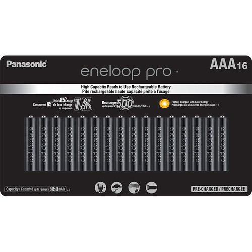 Panasonic eneloop Pro AAA Rechargeable Ni-MH Batteries (950mAh, 16-Pack)