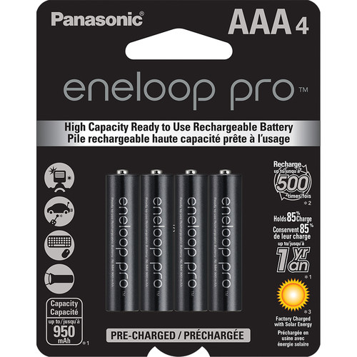 Panasonic eneloop Pro AAA Rechargeable Ni-MH Batteries (950mAh, 4-Pack)