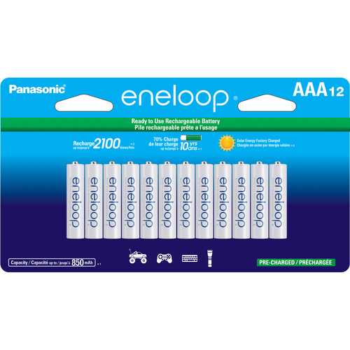 Panasonic eneloop AAA Rechargeable Ni-MH Batteries (800mAh, 12-Pack)