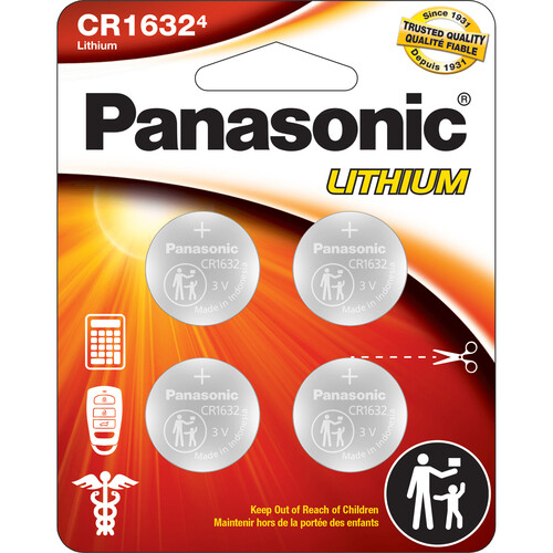 Panasonic CR1632 Lithium Coin Battery (4-Pack)