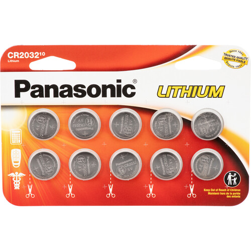 Panasonic CR2032 Lithium Battery (10-Pack)