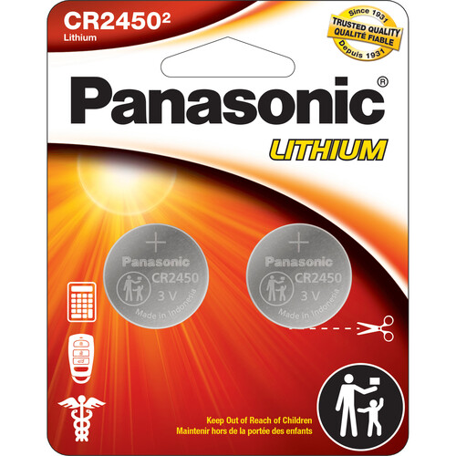 Panasonic CR2450 Lithium Coin Battery (2-Pack)