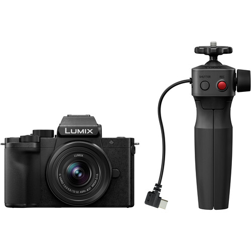 Panasonic LUMIX G100D Mirrorless Camera with 12-32mm Lens and Tripod Grip