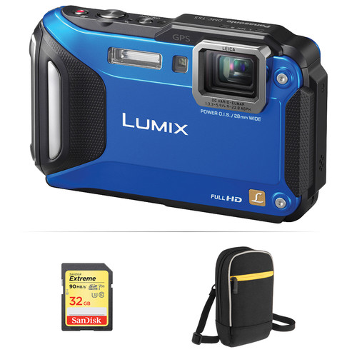 Panasonic Lumix DMC-TS5 Digital Camera Basic Kit (Blue)