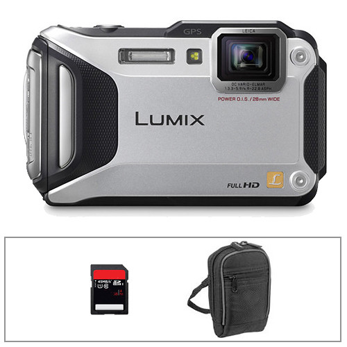 Panasonic Lumix DMC-TS5 Digital Camera Basic Kit (Silver)