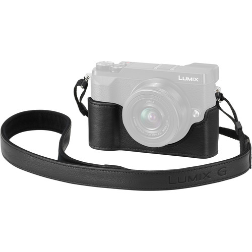 Panasonic Leather Half Case for Lumix GX85 Camera (Black)