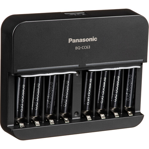 Panasonic eneloop pro Rechargeable Ni-MH Batteries with Charger (8 AAA Batteries)