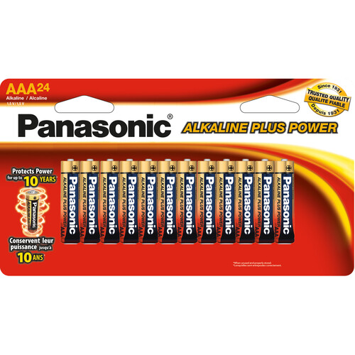 Panasonic AAA Alkaline Plus Power (24-Pack)
