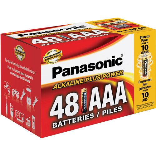 Panasonic AAA Alkaline Plus Power (48-Pack)
