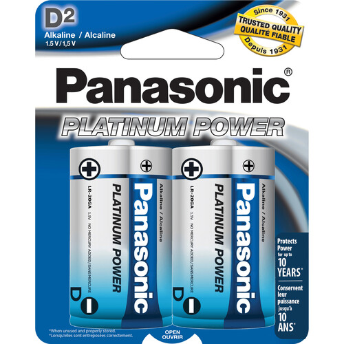 Panasonic Platinum Power D Battery (2-Pack)